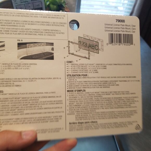 Universal License Plate Tag Holder - Mounting Bumper Kit Bracket 79000 - Picture 5 of 6